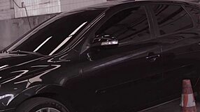 fabi thompson, emme white, and fernandinha fernandes have a lesbian threesome with dildos in the car after night club