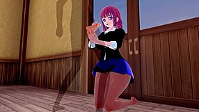 3D Cartoon Girl, Cum On Those Big Tits And Glasses?