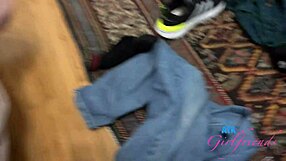 Valentina Jade sucks cock passionately. She orgasms on it in POV.