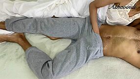 early morning, hot desi wife craved a hard fuck but husband slept