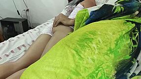 Fitness enthusiast gets massaged by his amateur wife