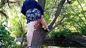 Horny Milf Fingering Herself Outdoors With Legs High