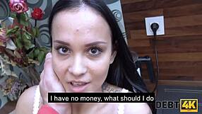 debt4k rough fuck with curly russian teen waitress for sex cash