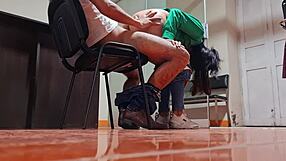 Hidden camera catches Nataly Delpech fucking at work in Colombian heat