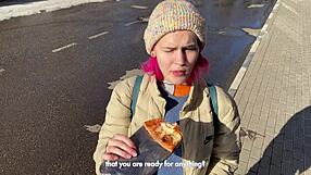 Hungry for Food, She Takes Big Cock Everywhere!