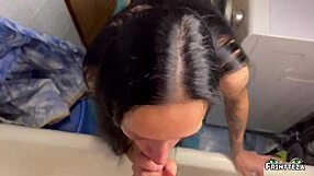 deepthroat fucking that slobbering stepmom in the shower