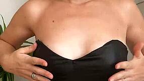 Joi spaceol's cherry lips make her an amateur MILF with European charm
