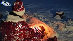 In winter's lonely fantasy, a beautiful melody plays on 1winporn