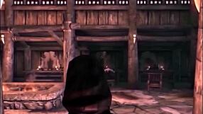 Triss encounters the succubus in erotic fantasy scene