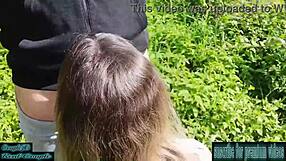 I need to collect a semen sample in nature, but she blows me first.