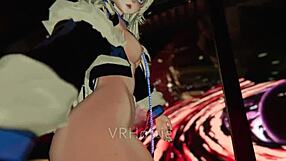 Cyber babe performs lap dance leading to space fuck in VRChat ERP