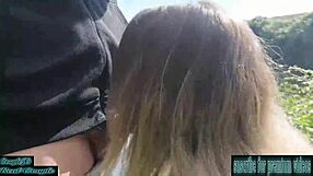 I need to collect a semen sample in nature, but she blows me first.