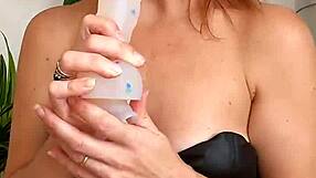 Joi spaceol's cherry lips make her an amateur MILF with European charm