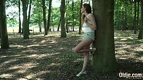 sexy young redhead tricks grandpa into wild bedroom action