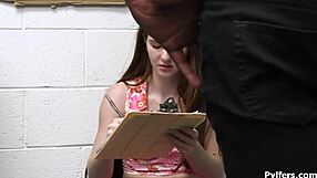 Raw Cute Redhead Teen Suspect Sucks Big Black Cock at Work