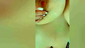 I'm overwhelmed watching this busty beauty tease her big nipples while parents sleep nearby - LuxuryOrgasm drives me wild!