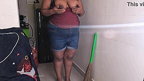 My friend's wife feels horny during sex call while cleaning