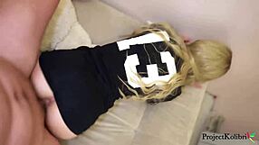 Blonde Bent Over For Monster Cock Doggystyle Sex