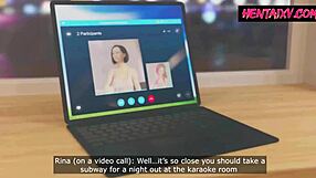 Asian milf with big tits deepthroating in 3d hentai creampie