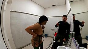 is this jade cosplay girl taking big cock in bathroom on halloween?