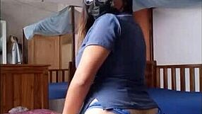 Nurse Prepares Seductively for Workday