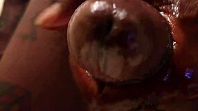 Tall dark chocolate hallelujah johnson uses new sex toy on big black cock