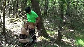 busty tattooed mature blonde gets anal fucked outdoors