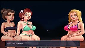 Summer Time Saga UNC Part 36 - Wild Beach Fun in Anime Style!