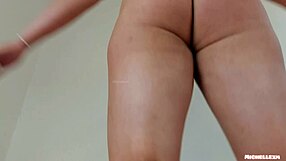 Thick White Girl Crushes Cardio Workout in Gym