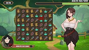 2D animated porn game with big tits and anime babes
