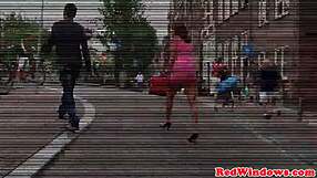 threeway sex tourist gets cocksucked by prostitutes in amsterdam