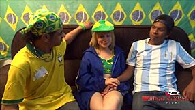 Oh, Watch Rubens Badaro Pound Melissa Alecxander's Natural Tits in Doggystyle During Copa America 2019 Brazil vs Argentina!