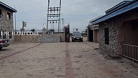 Nigerian beauty gets hardcore doggy style sex