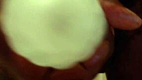 Tall dark chocolate hallelujah johnson uses new sex toy on big black cock