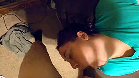 Ashley intensely trains on sucking monster cocks.