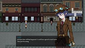 Detective girl in steam city helps inventor experience pussy sensation with big cock creampie