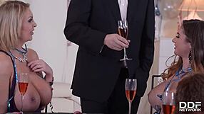 Cathy Heaven and Jasmine Jae in Wild Hardcore Group Orgy