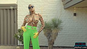 nyla flaunts her huge natural tits