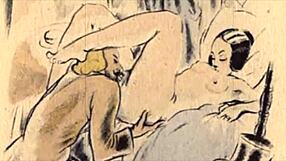 Vintage Erotic Illustration Captures Retro Sensual Comic Charm