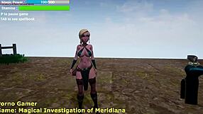 Magical investigation walkthrough in a 3d anime fantasy game