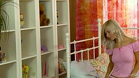 Paloma's Dazzling Beauty in Lingerie, Masturbating Petite Shaved Pussy in Bedroom