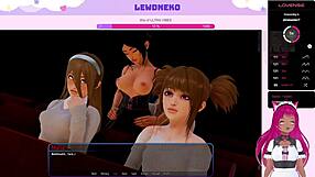 Vtuber Lewdneko teases with vibrator in Harem Hotel part 20.