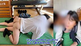 Asian Cosplay Girl in Cuckold Scene with Creampie