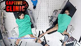 Setting up Aria Nicole's shoot, we captured naked Latina patient moments at the hospital