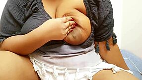 Young Indian girl proudly displaying her perky boobs