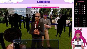 Vtuber Lewdneko teases with vibrator in Harem Hotel part 20.