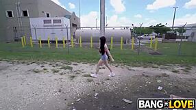 Dylann Vox stripper riding double cock on bus