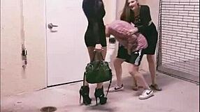 Two Goddesses Amadahy And Miskha Kick Hard In Balls Andrea Dipre Outdoor