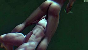 Огромный член доминирует в дикой сцене реки Sims 4