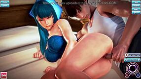 i admire sarutobi yuuki's blue haired beauty in honey select 3d